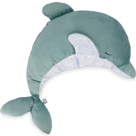 Peluche apaisante évolutive dauphin Vert d'eau, blanc, bleu 2 - vertbaudet enfant 