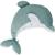 Peluche apaisante évolutive dauphin Vert d'eau, blanc, bleu 2 - vertbaudet enfant 
