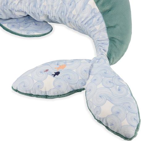 Peluche apaisante évolutive dauphin Vert d'eau, blanc, bleu 3 - vertbaudet enfant 