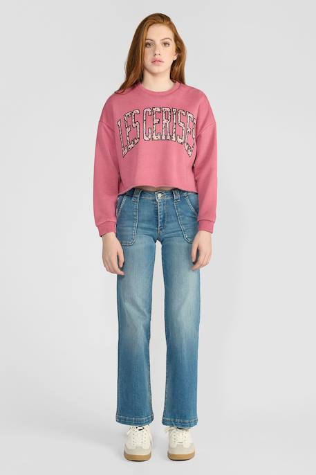Sweat-shirt filougi Vieux rose 2 - vertbaudet enfant 