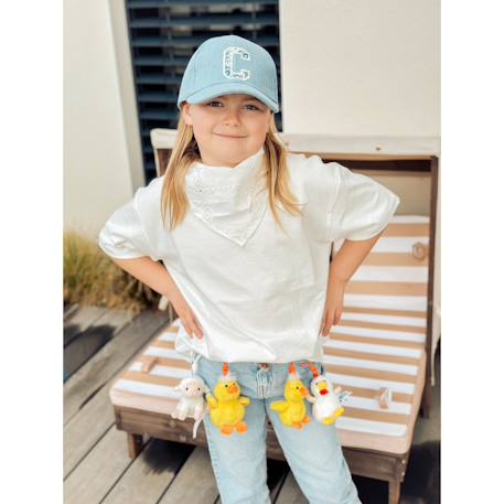 Porte-clés en peluche canard easter 8 cm Jaune 2 - vertbaudet enfant 
