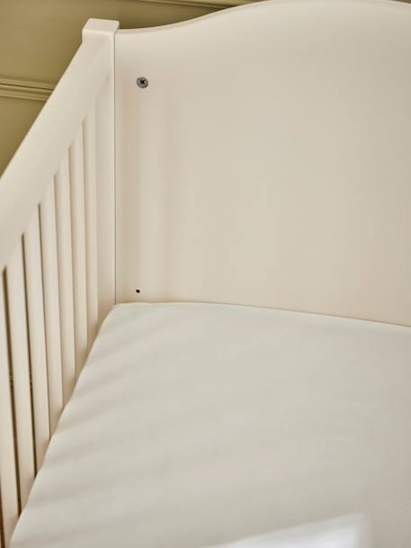Drap-housse bébé en percale de coton Blanc 1 - vertbaudet enfant 