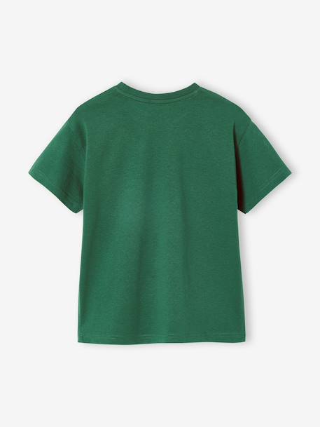 T-shirt garçon manches courtes animaux blanc+écru+vert sapin 10 - vertbaudet enfant 