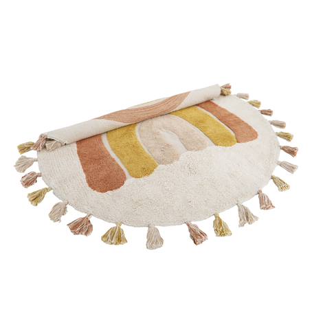 Tapis enfant coton lavable arc en ciel avec pompons rainbow Multicolore - rouge, jaune, beige+Multicolore - rouge, jaune, bleu-gris+Multicolore - vert, jaune, rose 5 - vertbaudet enfant 