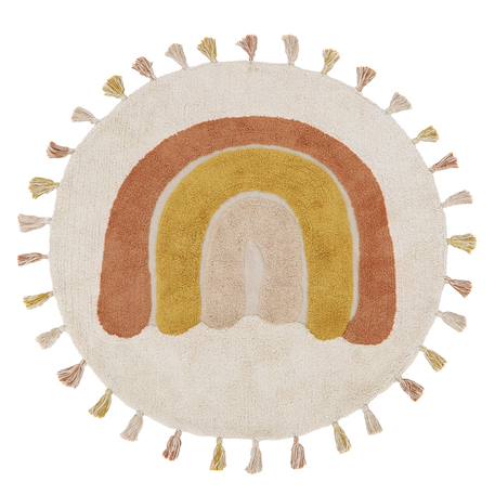 Tapis enfant coton lavable arc en ciel avec pompons rainbow Multicolore - rouge, jaune, beige+Multicolore - rouge, jaune, bleu-gris+Multicolore - vert, jaune, rose 2 - vertbaudet enfant 