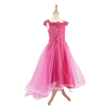 Déguisement enfant robe rose Rose Fuchsia 1 - vertbaudet enfant 