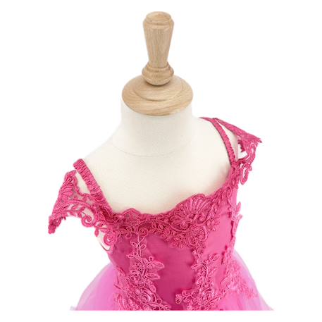 Déguisement enfant robe rose Rose Fuchsia 5 - vertbaudet enfant 