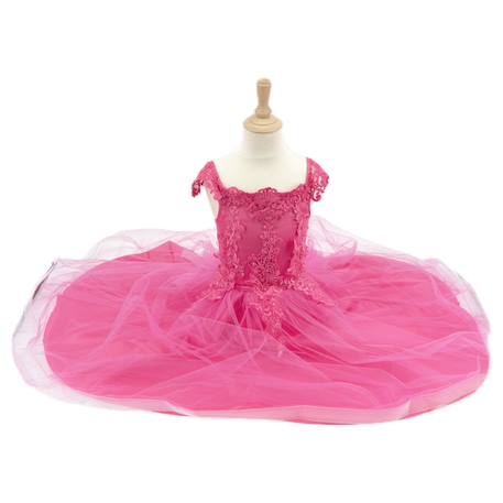 Déguisement enfant robe rose Rose Fuchsia 4 - vertbaudet enfant 