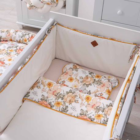 Couverture plaid réversible néo vintage Néo vintage imprimé floral, beige, blanc 4 - vertbaudet enfant 