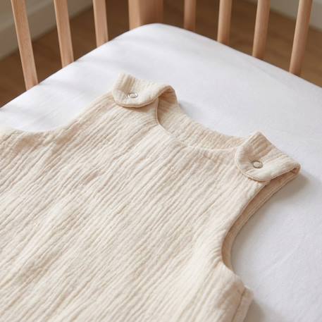 Gigoteuse d'été tog 0,5 en gaze de coton jeanne Beige+Blanc+Blanc à pois or+Bleu ciel+Camel+Écru+Gris clair+Rose+Terracotta+Vert de gris 3 - vertbaudet enfant 