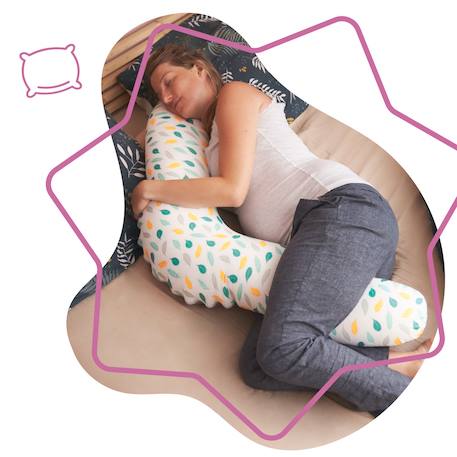 Coussin de grossesse et allaitement Fluffy+Graphique+Plumes 13 - vertbaudet enfant 
