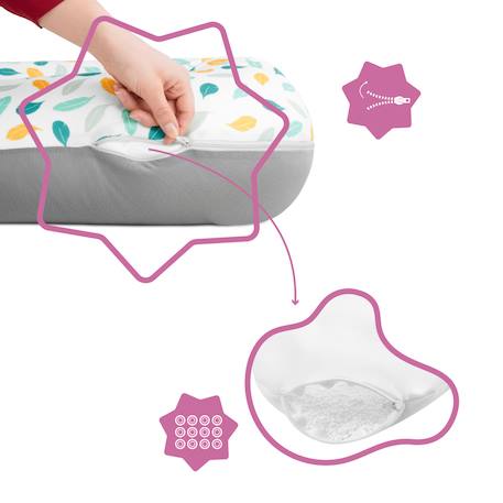 Coussin de grossesse et allaitement Fluffy+Graphique+Plumes 14 - vertbaudet enfant 
