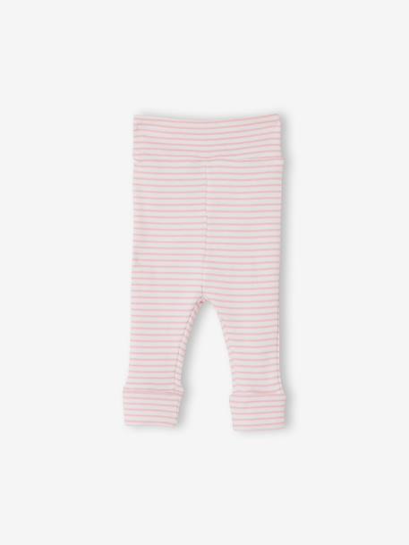 Ensemble bébé body, legging et bonnet rayé rose chiné 3 - vertbaudet enfant 