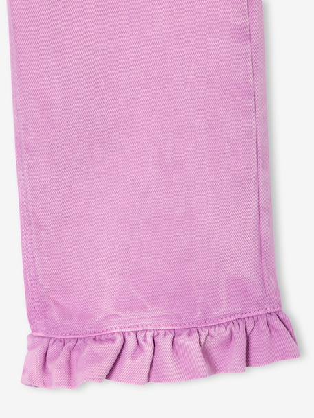 Pantalon fille large à volants écru+lilas 10 - vertbaudet enfant 
