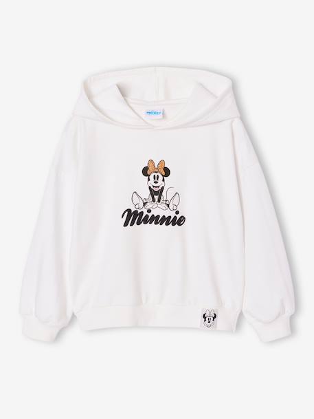 Sweat à capuche Minnie écru 1 - vertbaudet enfant 
