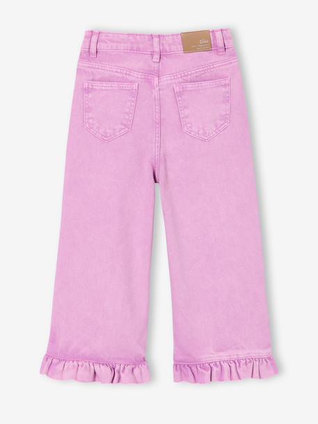 Pantalon fille large à volants écru+lilas 9 - vertbaudet enfant 