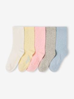 -Lot de 5 paires de chaussettes à pois fille