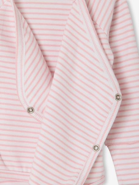 Ensemble bébé body, legging et bonnet rayé rose chiné 6 - vertbaudet enfant 