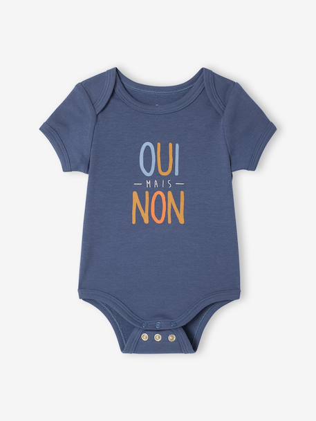 Lot 3 bodies évolutif garçon manches courtes gris chiné 4 - vertbaudet enfant 