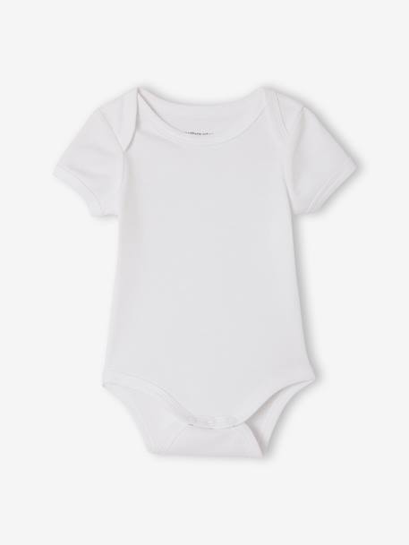 Lot 5 bodies manches courtes lapin nuage écru 5 - vertbaudet enfant 