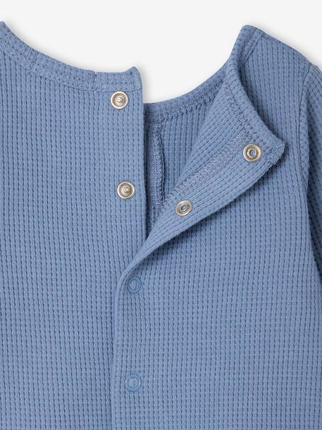 Ensemble naissance 3 pièces tee-shirt personnalisable legging bonnet bleu+écru 7 - vertbaudet enfant 