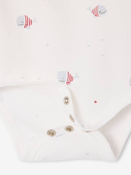 Lot 5 bodies manches longues baleine bleu 8 - vertbaudet enfant 