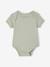 Lot 3 bodies manches courtes en pointelle vert sauge 4 - vertbaudet enfant 