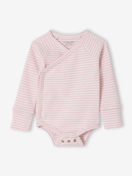 Ensemble bébé body, legging et bonnet rayé rose chiné 2 - vertbaudet enfant 