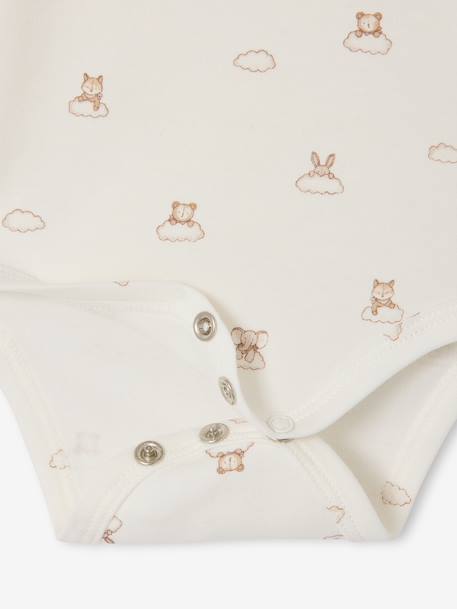 Lot 5 bodies manches courtes lapin nuage écru 8 - vertbaudet enfant 