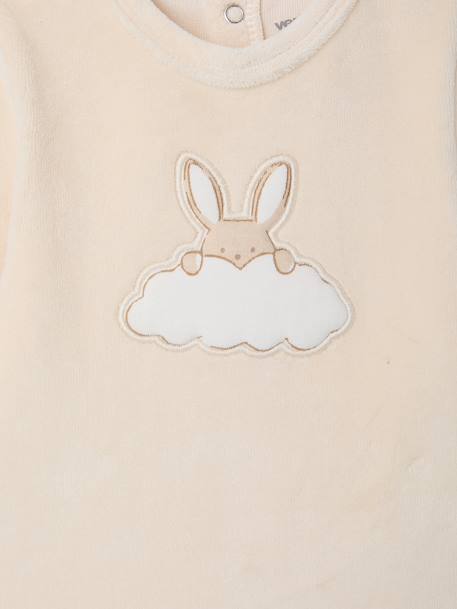 Pyjama naissance en velours écru 3 - vertbaudet enfant 