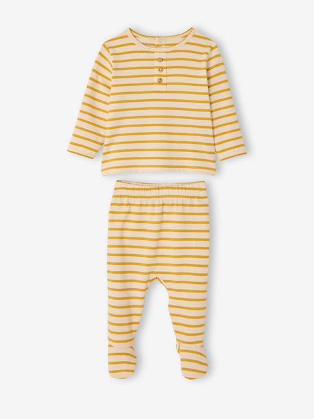 Lot 2 pyjamas garçon coton bio jaune 3 - vertbaudet enfant 