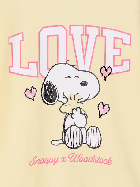 Sweat fille Snoopy jaune pastel 3 - vertbaudet enfant 