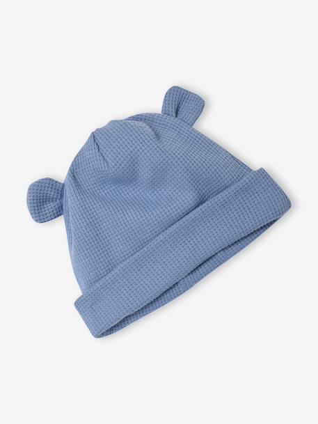 Ensemble naissance 3 pièces tee-shirt personnalisable legging bonnet bleu+écru 5 - vertbaudet enfant 