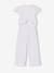 Combinaison pantalon fille en broderie anglaise blanc 2 - vertbaudet enfant 