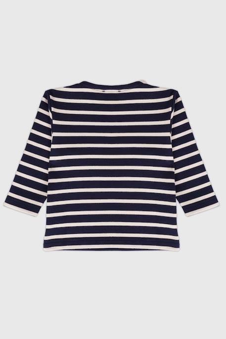 Marinière en coton épais bébé Marine deep / scotch 2 - vertbaudet enfant 