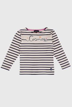 Garçon-T-shirt, polo, sous-pull-Marinière fantaisie en coton épais enfant