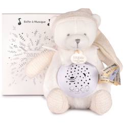 Veilleuse musicale projection d'étoiles ours blanc  - vertbaudet enfant