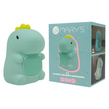 Réveil veilleuse enfant 2 en 1 dinosaure lumineux rechargeable – Réveil progressif Marron, blanc+Vert d'eau, jaune, noir 10 - vertbaudet enfant 