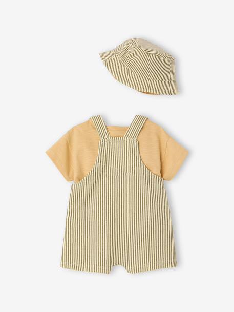 Ensemble bébé garçon salopette et bob cappuccino 4 - vertbaudet enfant 