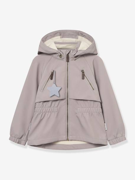 Veste softshell à capuche fille coupe-vent et déperlante MATALGEA MINI A TURE mauve 1 - vertbaudet enfant 