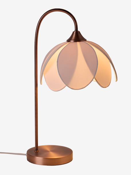 Lampe à poser abat-jour fleur pied métal beige 3 - vertbaudet enfant 