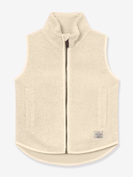 Gilet en polaire Teddy enfants MATBATTAL MINI A TURE cannelle+écru 3 - vertbaudet enfant 