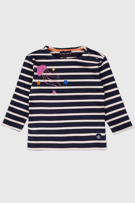 Marinière en coton épais bébé Marine deep / scotch 1 - vertbaudet enfant 