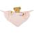 Doudou plat avec hochet ours rose poudré Rose, marron, blanc 1 - vertbaudet enfant 