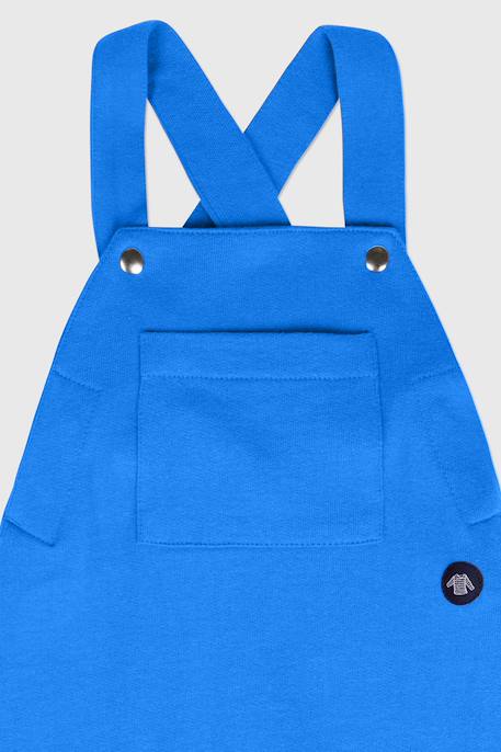 Salopette molletonnée en coton bébé Blue saphir+Delhi 3 - vertbaudet enfant 