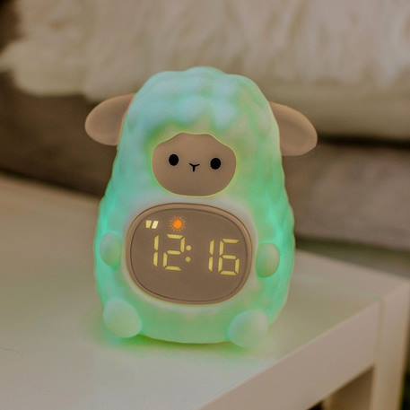 Réveil veilleuse enfant 2 en 1 dinosaure lumineux rechargeable – Réveil progressif Marron, blanc+Vert d'eau, jaune, noir 2 - vertbaudet enfant 