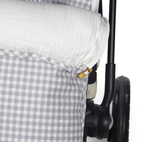 Chancelière mi-saison i love vichy Gris 2 - vertbaudet enfant 