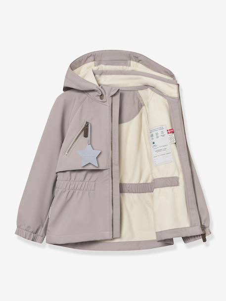 Veste softshell à capuche fille coupe-vent et déperlante MATALGEA MINI A TURE mauve 2 - vertbaudet enfant 