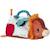 Peluche d’activités bébé avec miroir et textures – Jouet d’éveil sensoriel, dès 3 mois Orange, jaune, bleu 1 - vertbaudet enfant 