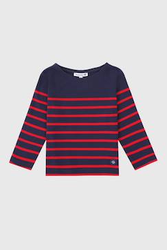 Garçon-T-shirt, polo, sous-pull-Marinière en coton léger enfant